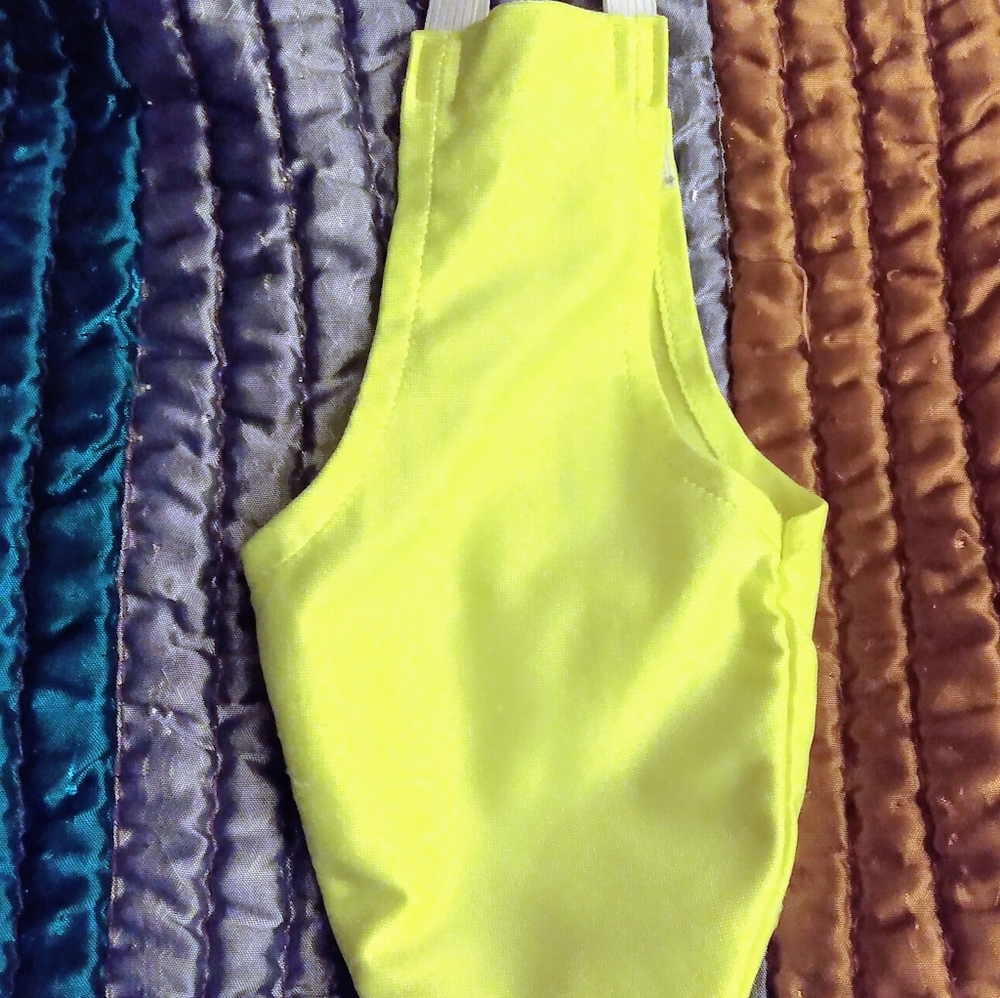 Neon Yellow Like New Macaw Parrot No Poop Suit